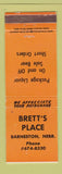 Matchbook Cover - Brett's Place Barneston NE