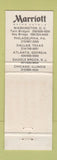 Matchbook Cover - The Windjammer Marriott Washington DC Dallas TX Atlanta