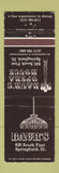 Matchbook Cover - Baur's Restaurant Springfield IL WEAR