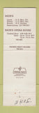 Matchbook Cover - Baur's Restaurant Springfield IL WEAR