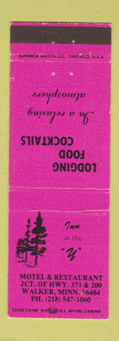 Matchbook Cover - Inn at the Y Motel Restaurant Walker MN