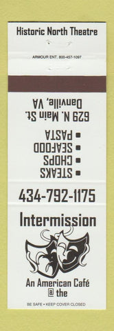 Matchbook Cover - Intermission Cafe Danville VA North Theatre