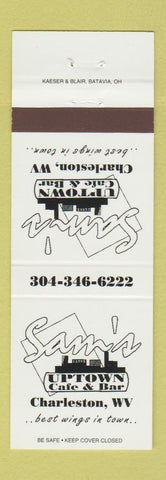Matchbook Cover - Sam's Uptown Cafe Bar Charleston WV