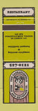 Matchbook Cover - Saskatchewan Meat and Beverage Regina SK