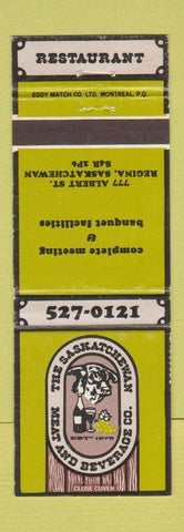 Matchbook Cover - Saskatchewan Meat and Beverage Regina SK