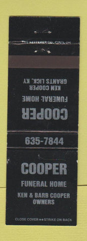 Matchbook Cover - Cooper Funeral Home Grants Lick KY