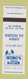 Matchbook Cover - Hobo's Korner Kitchen Restaurant Belgium WI