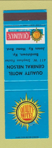 Matchbook Cover - Quality Motel General Nelson Bardstown KY