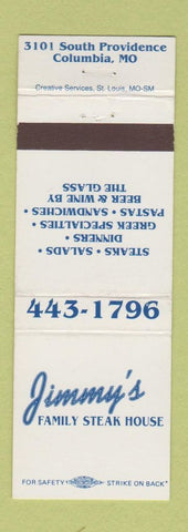 Matchbook Cover - Jimmy's Steak House Columbia MO