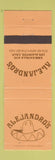 Matchbook Cover - Alejandro's Mexican Restaurant Los Alamitos CA