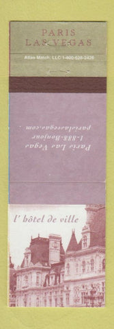 Matchbook Cover - Paris Hotel Las Vegas NV Casino