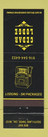 Matchbook Cover - Cedar Lodge South Lake Tahoe CA