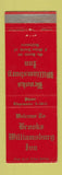 Matchbook Cover - Brooks Williamsbury Inn Baltimore MD WEAR