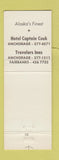 Matchbook Cover - Travelers Inns Anchorage Fairbanks AK