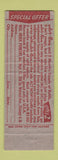 Matchbook Cover - Odor Ban Products plug in air freshener WEAR