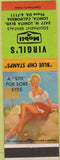 Matchbook Cover - Virgil's Mobil oil gas Lomita CA pinup