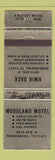 Matchbook Cover - Kwik Sack Woodland Motel Rosenberg TX