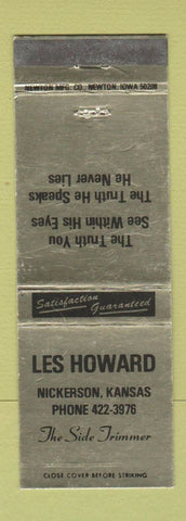Matchbook Cover - Les Howard Side Trimmer Nickerson KS