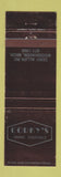 Matchbook Cover - Corky's Restaurant Woodhaven MI