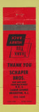 Matchbook Cover - Schaper Bros New Used Tractors Bridgeton NJ RED