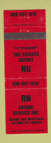 Matchbook Cover - RN Engine Service Landisville NJ RED