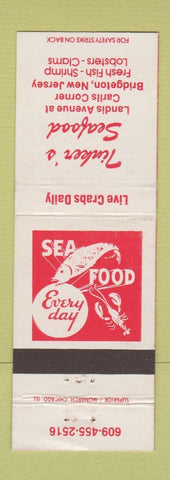 Matchbook Cover - Tinker's Seafood Bridgeton NJ #1