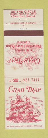 Matchbook Cover - Crab Trap Restaurant Somers Point NJ