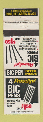 Matchbook Cover - Bic Pens Offer St Paul MN