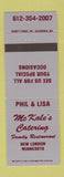 Matchbook Cover - McKale's Catering New London MN restaurant