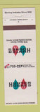 Matchbook Cover - Hunter Hughes Muskegon MI