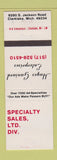 Matchbook Cover - Hayes Ganiard Enterprises Clarklake MI