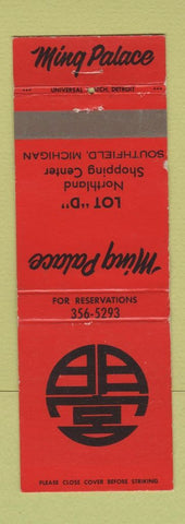 Matchbook Cover - Ming Palace Chinese Restaurant Southfield MI WEAR