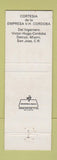 Matchbook Cover - El Zocalo Mexican Restaurant Detroit MI WORN