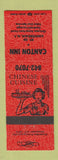 Matchbook Cover - Canton Inn Amsterdam NY Chinese