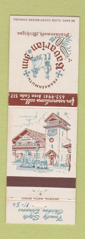 Matchbook Cover - Bavarian Inn Frankenmuth MI