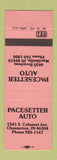 Matchbook Cover - Pacesetter Auto Chesterton IN Merrillville