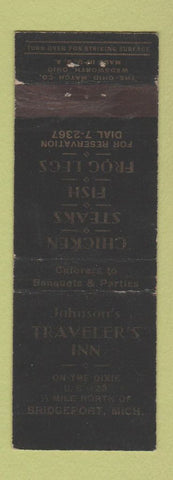 Matchbook Cover - Traveler's Inn Bridgeport MI WEAR