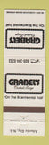 Matchbook Cover - Grabel's Cocktail Lounge Atlantic City NJ