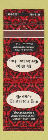 Matchbook Cover - Ye Olde Centerton Inn NJ