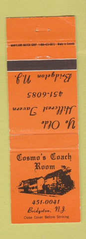Matchbook Cover - Cosmo's Coach Room Bridgeton NJ