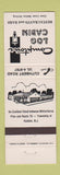 Matchbook Cover - Comptons Log Cabin Haddon NJ