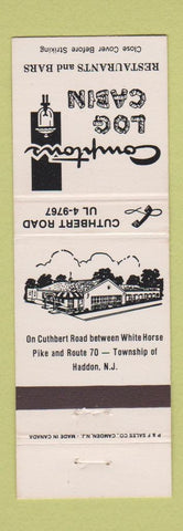 Matchbook Cover - Comptons Log Cabin Haddon NJ