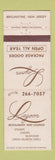 Matchbook Cover - Lagoon Restaurant Brigantine NJ WEAR