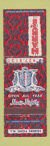 Matchbook Cover - Harry's Restaurant Somers Point NJ