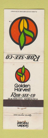 Matchbook Cover - Golden Harvest Rob See Co seed Waterloo NE WEAR