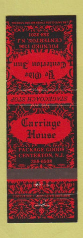 Matchbook Cover - Carriage House Centerton NJ Inn