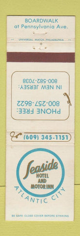 Matchbook Cover - Seaside Hotel Motor Inn Atlantic City NJ