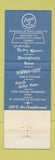 Matchbook Cover - Seaside Hotel Motor Inn Atlantic City NJ