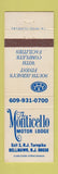 Matchbook Cover - Monticello Motor Lodge Bellmawr NJ