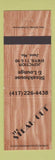 Matchbook Cover - The Steak Out Jane MO